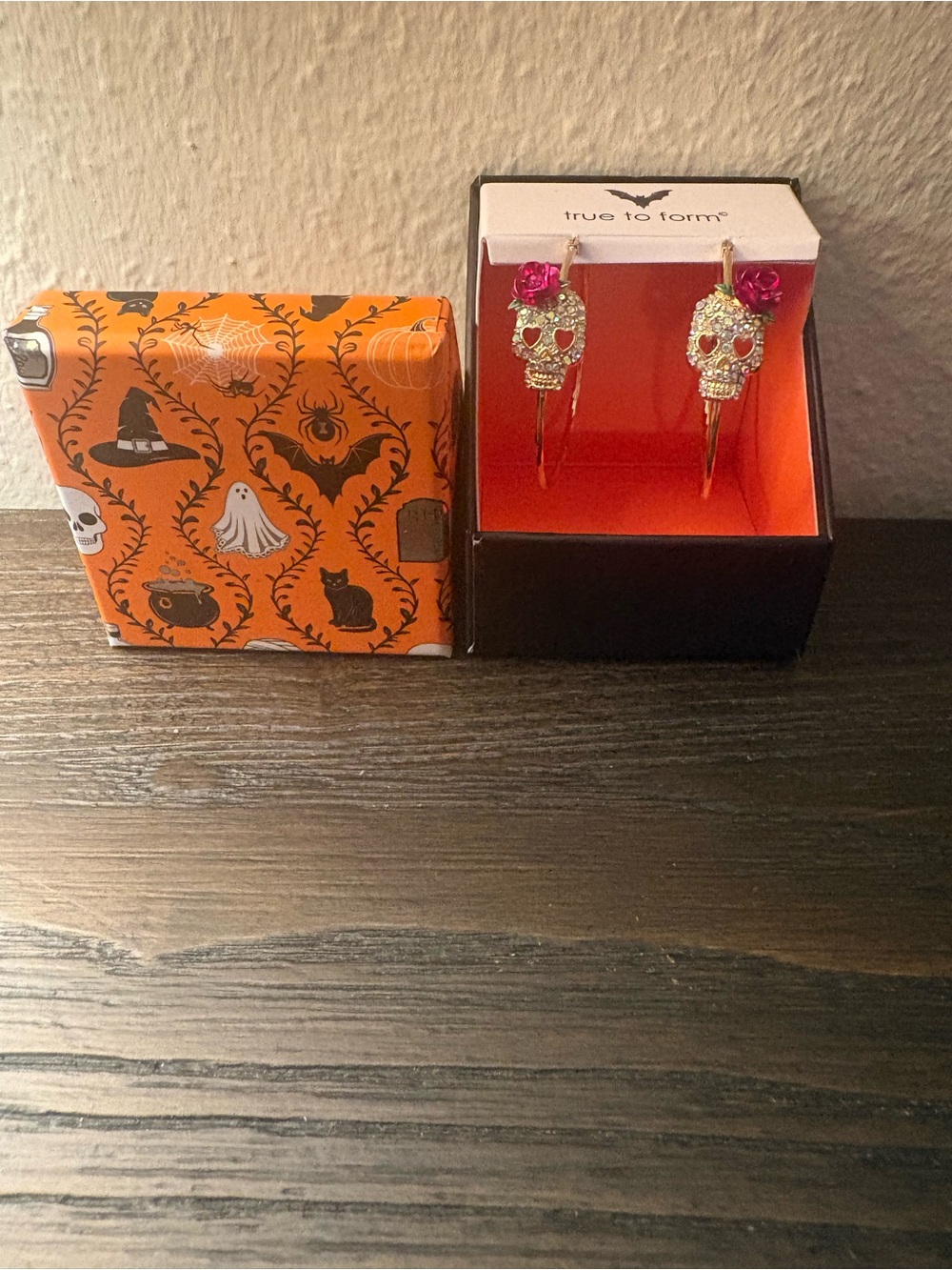 NEW True to Form Skull Hoop Earrings